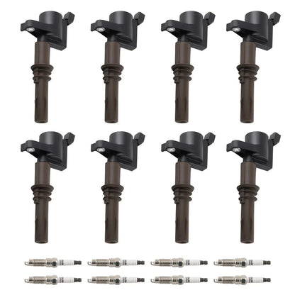 Pack of 8 Ignition Coils + Spark Plugs for Mercury Mountaineer (2008–2010)
