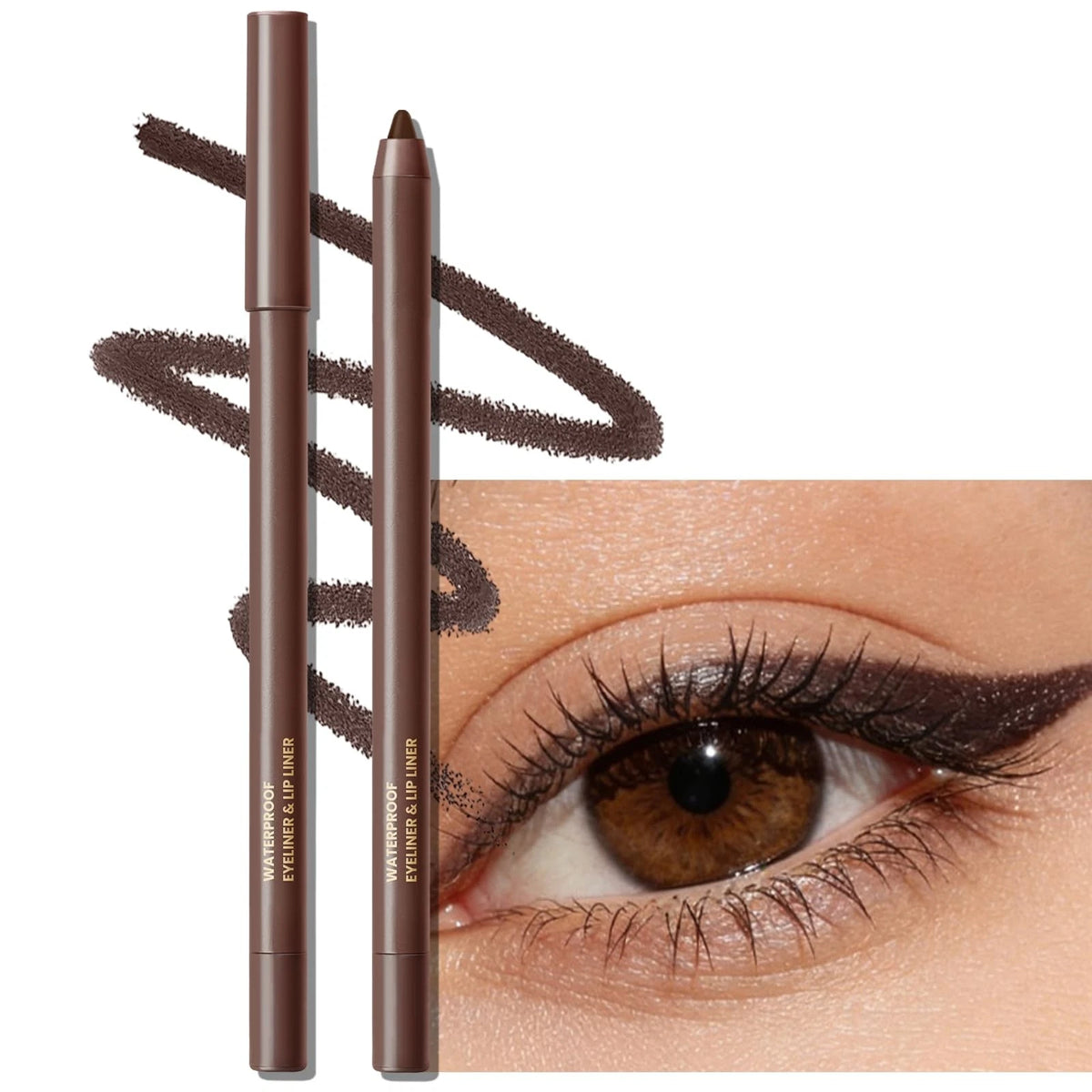 Brown Gel Eyeliner Pencil for Universal Fit (Waterproof)