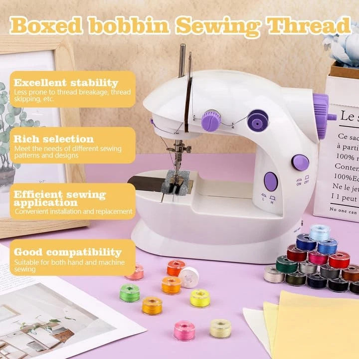 25pcs Assorted Colors Sewing Thread Set (40S/2, 50WT)