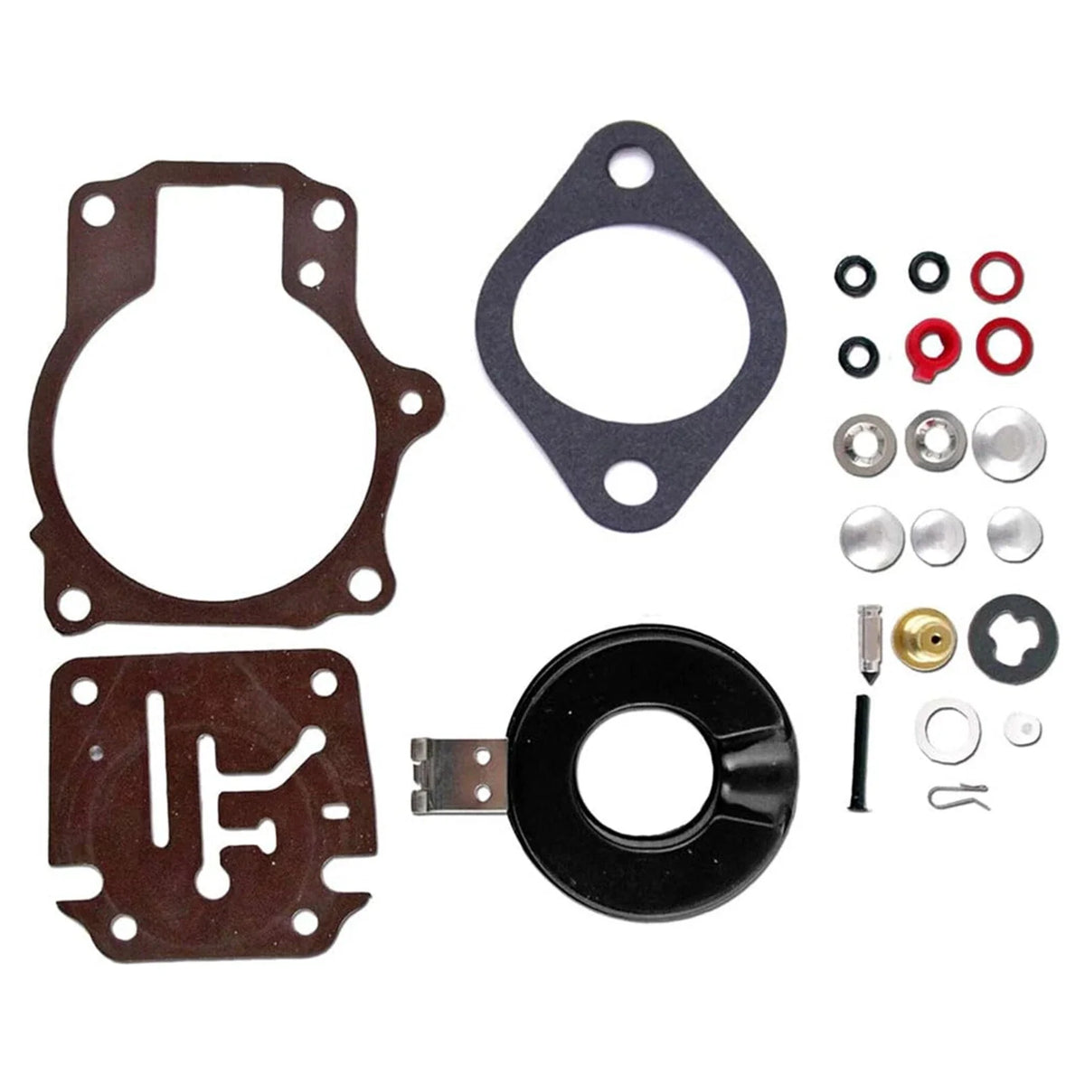 2X Carburetor Rebuild Repair Kit w/ Float for Johnson Evinrude 65 70 75 HP