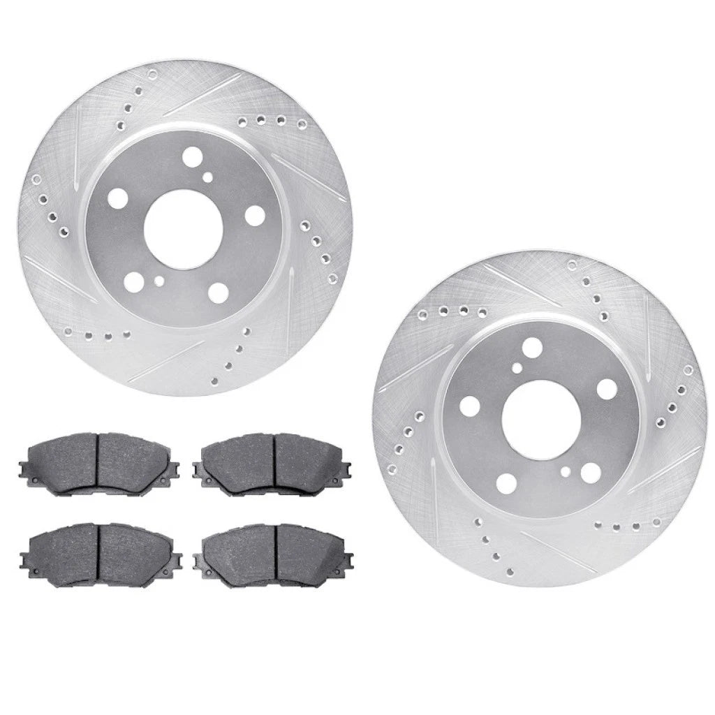 Rotor Set with Brake Pads for Lexus HS250h (2010–2012) ALX-PAU-DF-7512-76158-CLA1