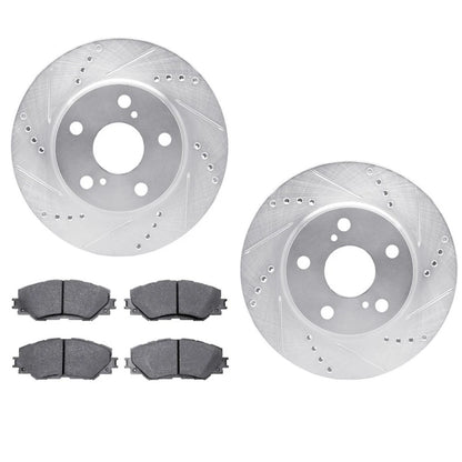 Rotor Set with Brake Pads for Lexus HS250h (2010–2012) ALX-PAU-DF-7512-76158-CLA1
