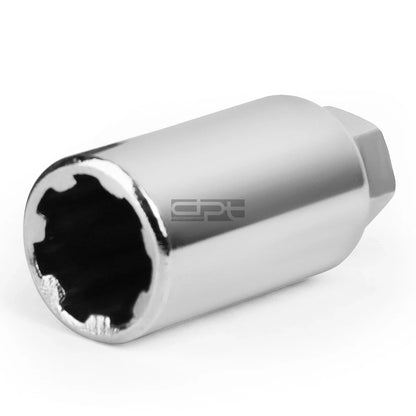20x Open End M12x1.5 50mm Tall Gold Aluminum Lug Nuts + Adapter