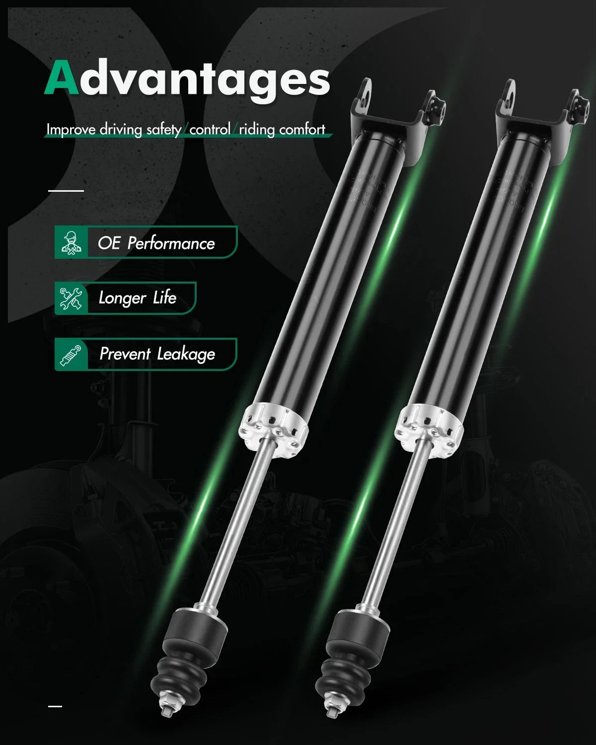 Pair Rear Shocks Struts for Infiniti G35 / Nissan 350Z (2003–2009)