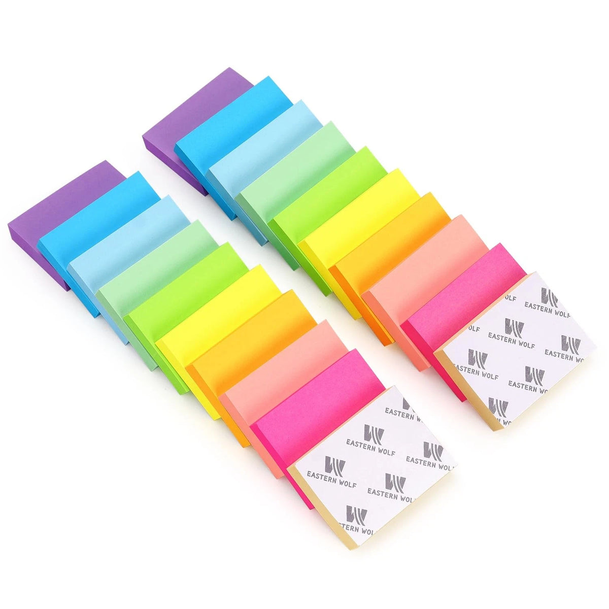 Set of 20 Post-It Notes 1.5 x 2 Inches, 10 Colors, 100 Sheets