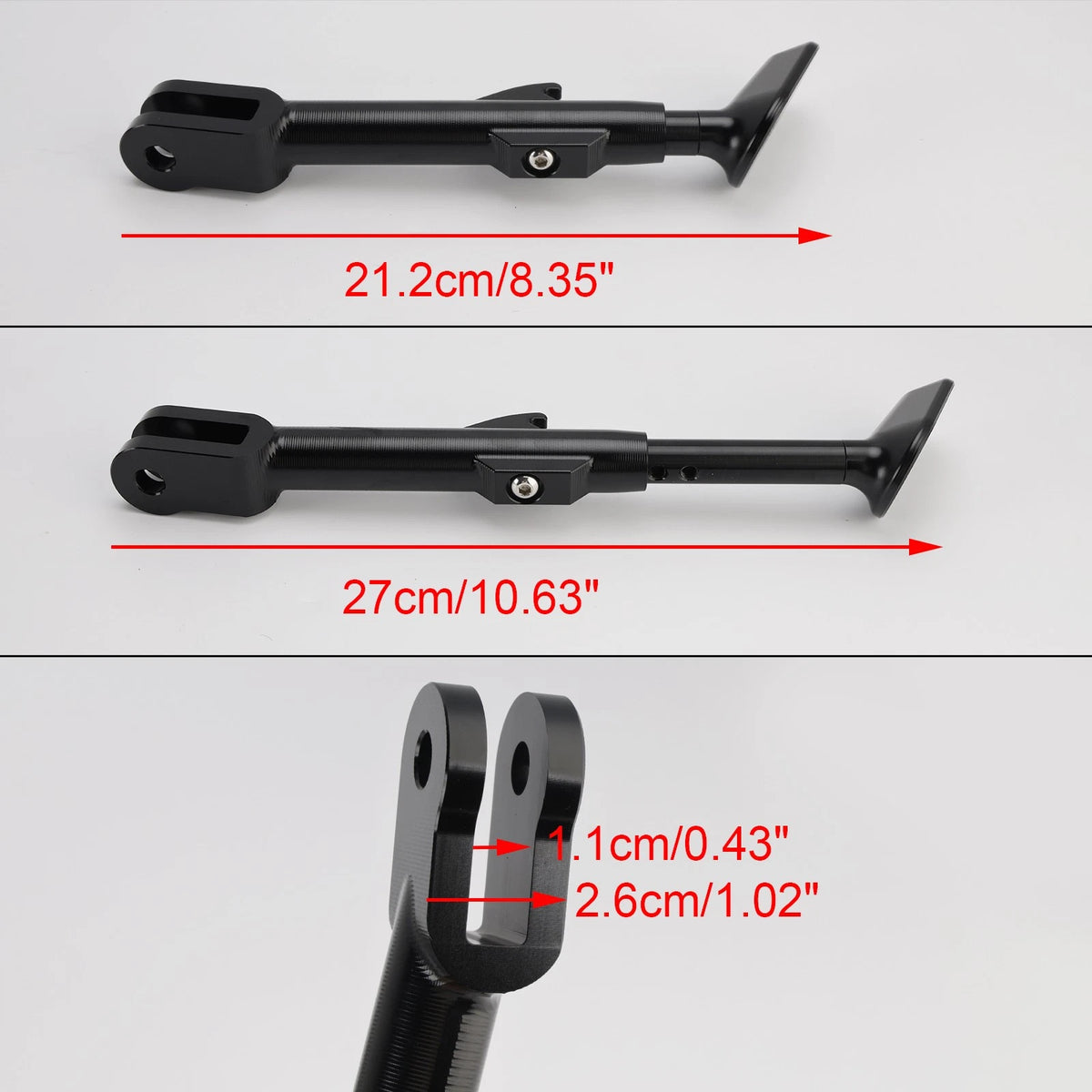 Adjustable Foot Side Stand Kickstand for Yamaha XSR900 MT-09 (2022–2025) M556-A055-BLK