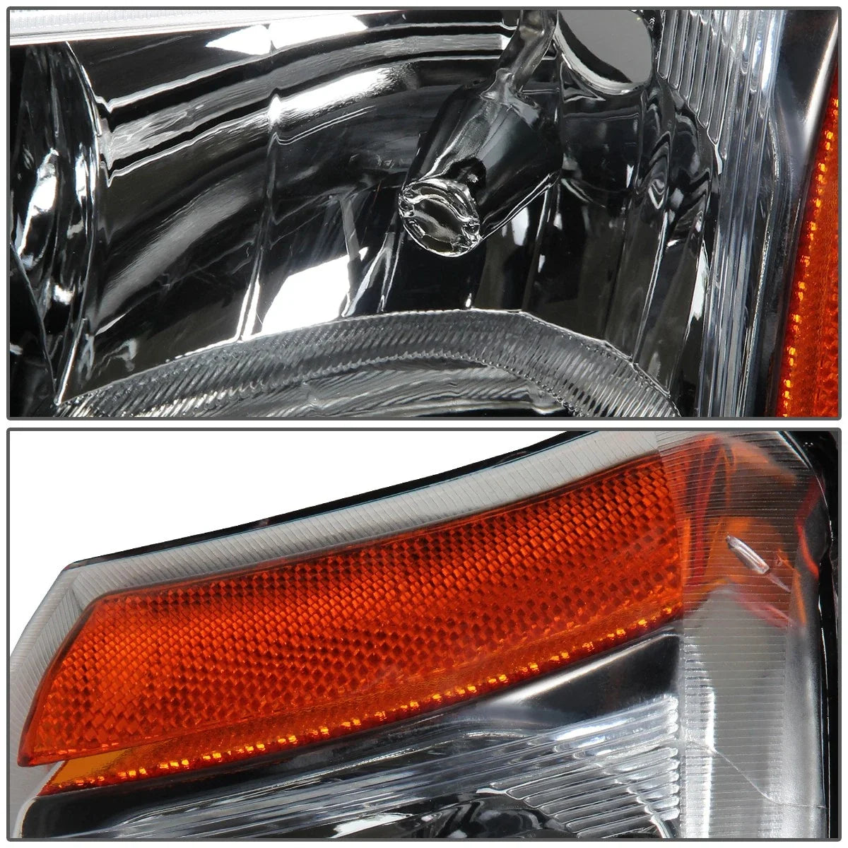 Chrome Crystal Headlight + Black Smoked 3D LED Tail Light for Silverado (2003–2007)