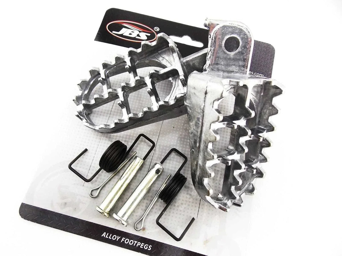 Yamaha DT230 1999-2004 Silver Foot Pegs Set (Left & Right Pair)