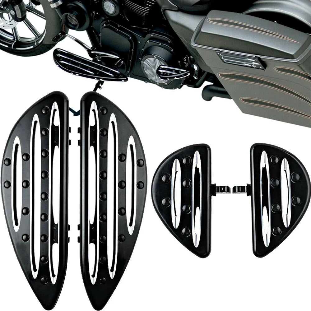 Floorboard Set for Harley Touring CVO (2014–2023) - Black CNC Cut