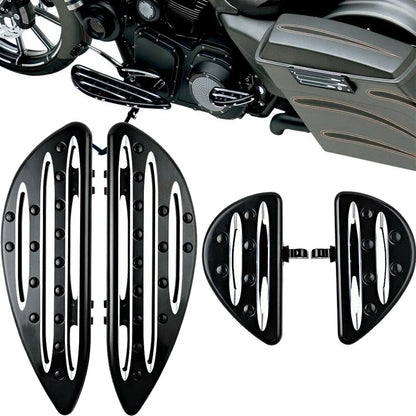 Floorboard Set for Harley Touring CVO (2014–2023) - Black CNC Cut
