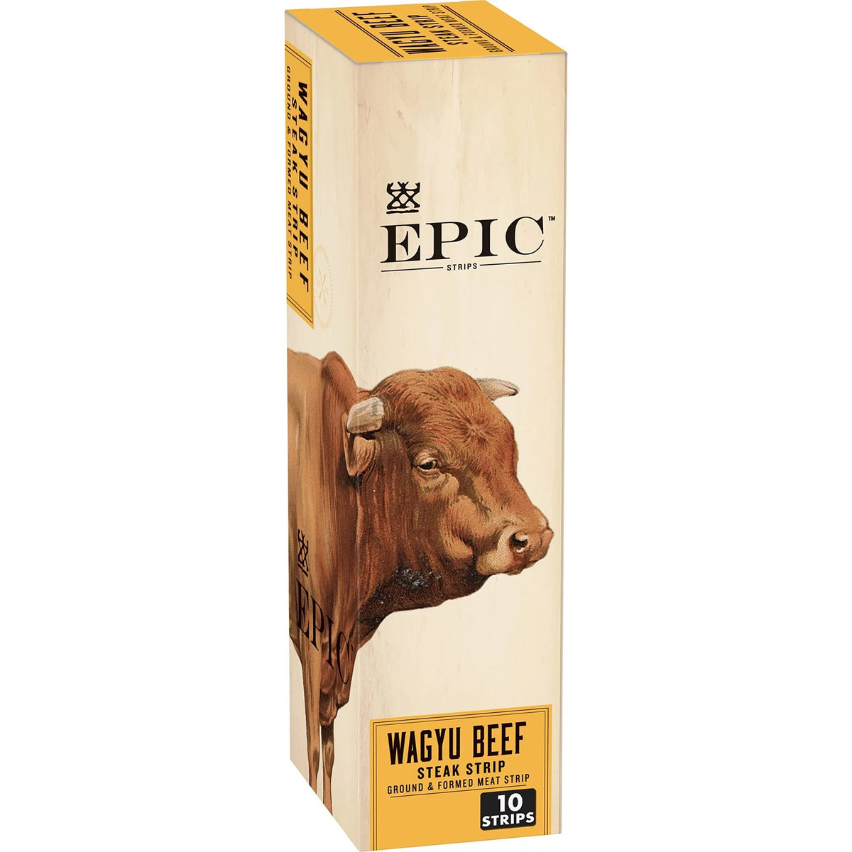 Pack of 10 Wagyu Beef Steak Snack Strips - Grass-Fed, 0.8 Ounce