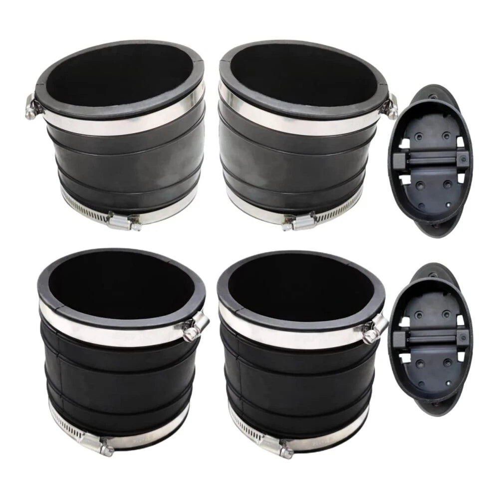 Y Pipe Exhaust Bellow Hose Kit for Mercruiser V6 V8 (807166A3, 18-2746T, 18-2748T)
