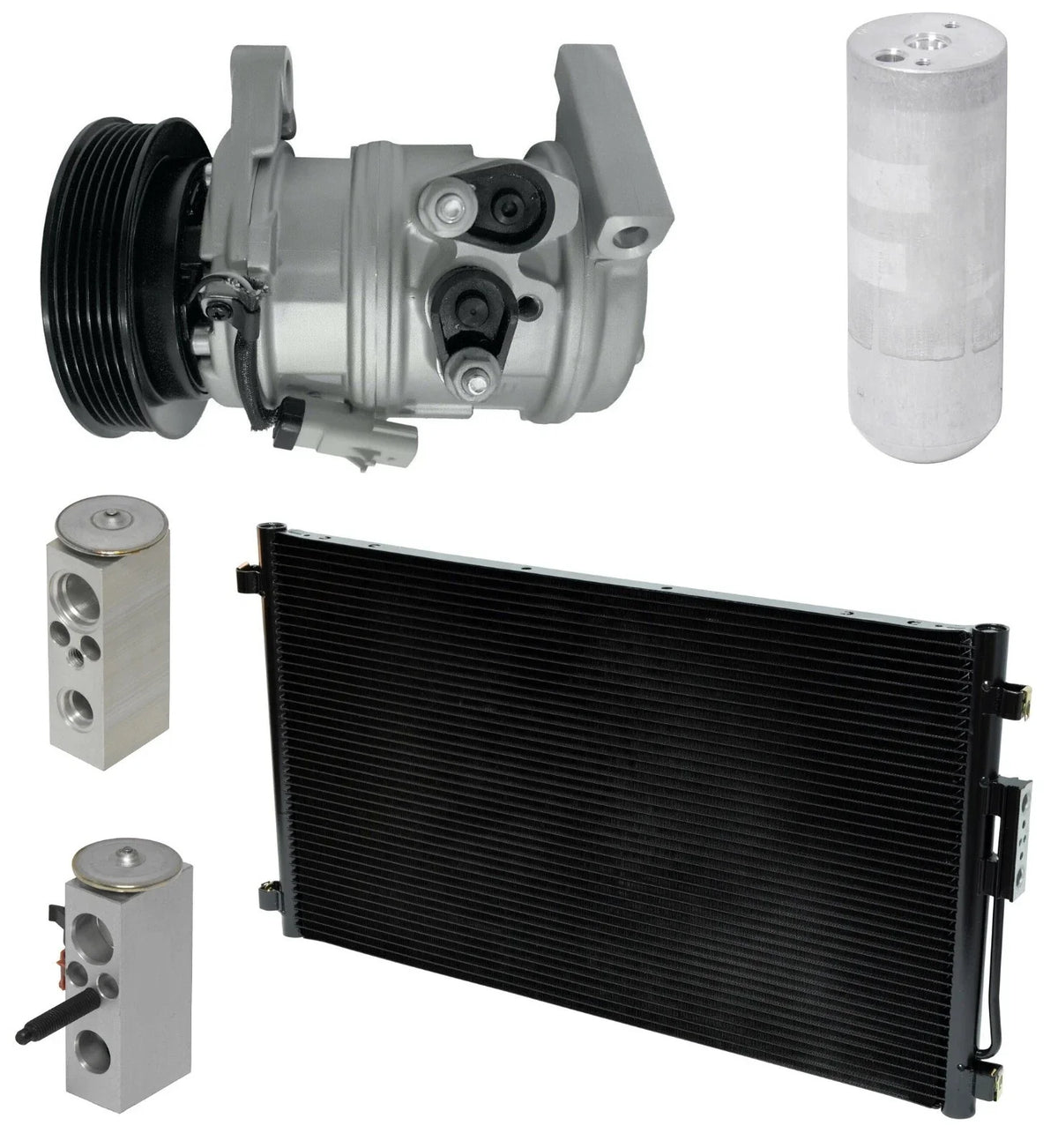 AC Compressor Kit with Condenser for Dodge Caravan 3.3L (2001–2007)