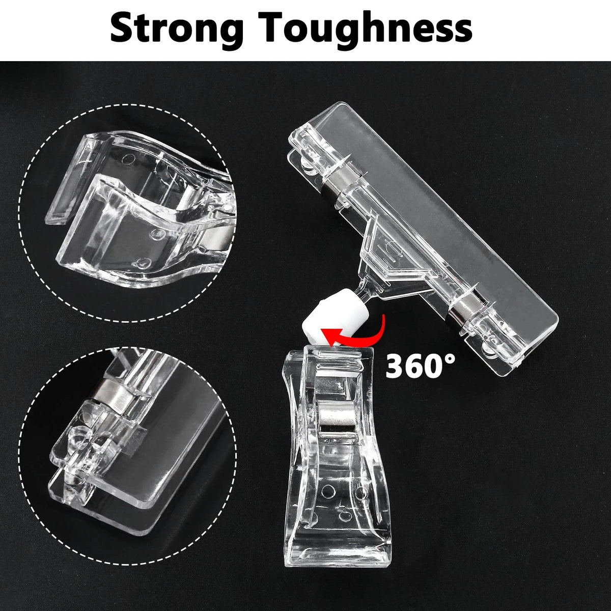 12X Rotating Clip Swivel Sign Holder for Various Applications