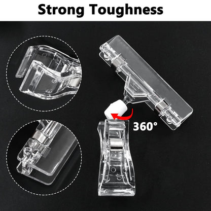12X Rotating Clip Swivel Sign Holder for Various Applications