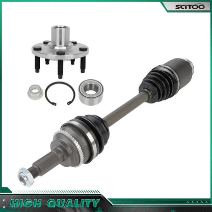 Front RH CV Axle Shaft + Wheel Hub Bearing for Ford Edge Lincoln MKX (2007–2010) AWD