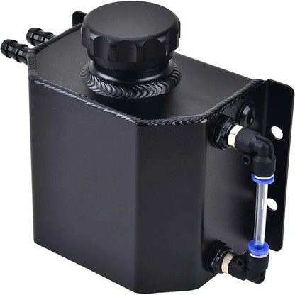 1L Black Aluminum Coolant Overflow Bottle for Honda Civic 1.5T