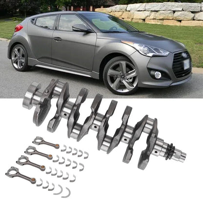 Crankshaft Assembly + Connecting Rod + Bearings Kit for Hyundai Kia 1.6L Turbo