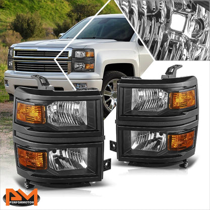 Factory Style Amber Corner Headlights Lamp for Chevy Silverado 1500 (2014–2015)