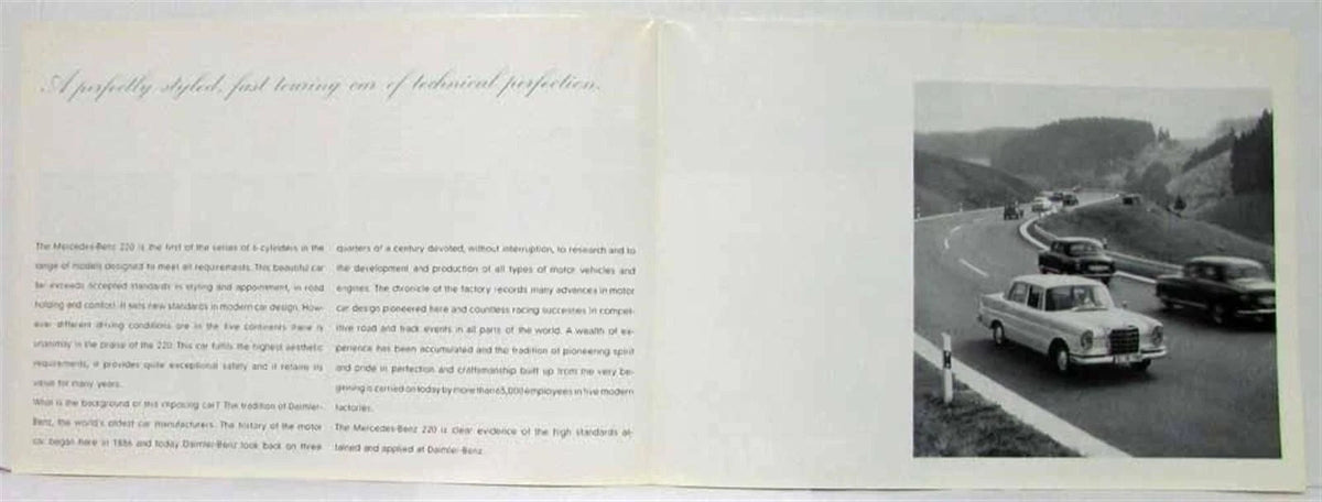 Sales Brochure for Mercedes-Benz 220 (1961)