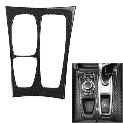 Carbon Fiber Gear Shift Box Panel Trim for BMW X5 E70 X6 E71 (2008–2014)