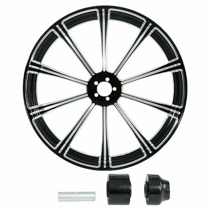 21" Front 18" Rear Wheel Rim w/ Hub Belt Pulley for Harley Touring (2009–2023)