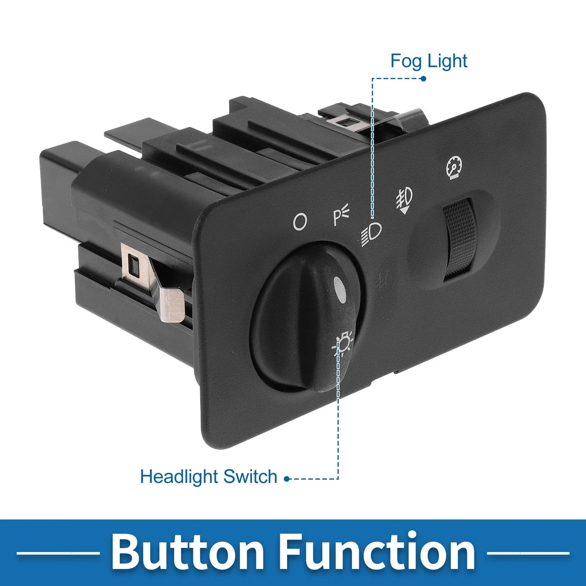 Headlight Switch for Ford F-250 Super Duty (2001–2004) No.1C3Z11654BAA Black