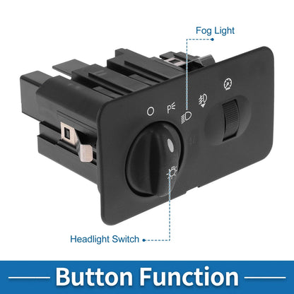 Headlight Switch for Ford F-250 Super Duty (2001–2004) No.1C3Z11654BAA Black
