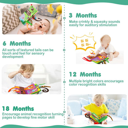 Touch and Feel Crinkle Cloth Book for Baby (Medium, Multicolor)
