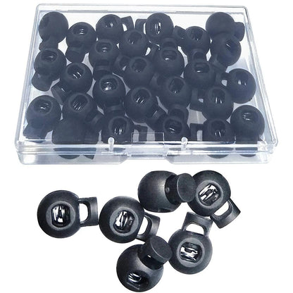 25 PCS Adjustable Ball Cord Lock Round Toggle Stopper