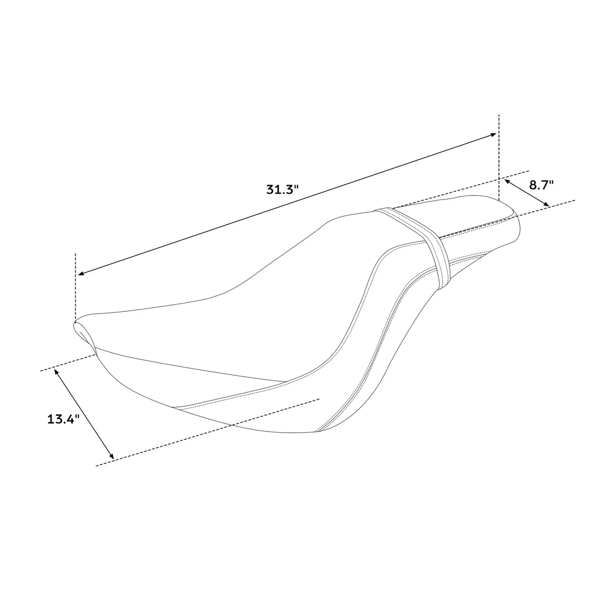 Rider Driver Passenger Seat for Harley Softail Street Bob Deluxe (2018–2026)