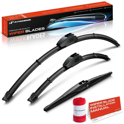 3X Windshield Wiper Blades for Hyundai Elantra GT (28", 14", 13")