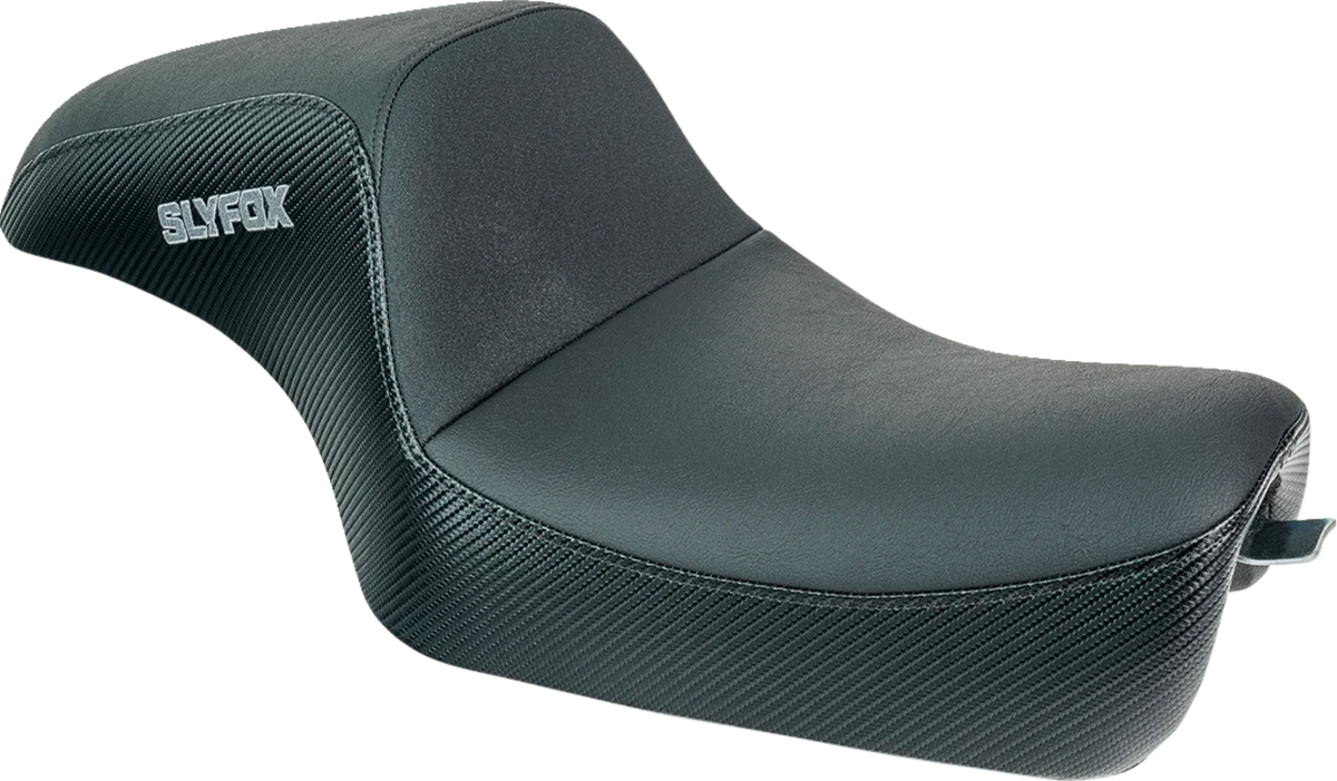 Drifter Seat for SLYFOX (XL) - Black Vinyl, Carbon Fiber, Slipstop