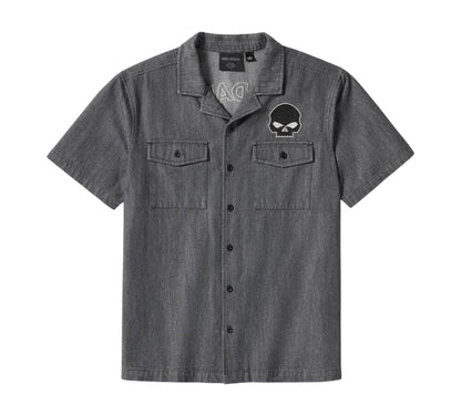 Willie G Skull Denim Shirt for Harley-Davidson (XXXL)