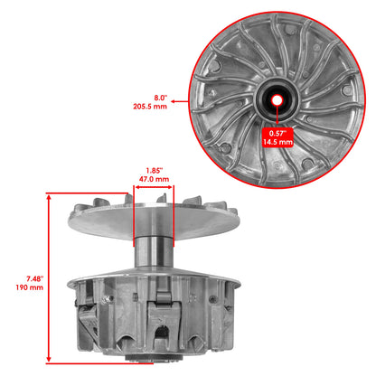 Primary & Secondary Clutch w/ Aramid Belt for Can-Am Traxter HD9 HD10 (2021–2023) AC151+DC119+AB171