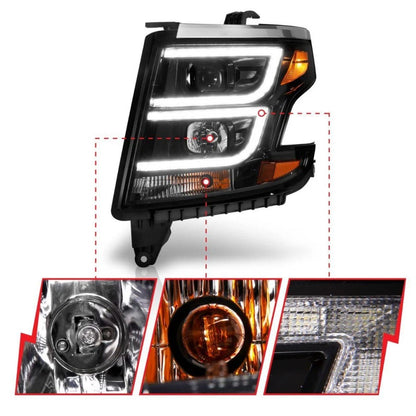 Projector Headlights for Chevy Tahoe (2015–2020) TLX-anz111492-CL360A70