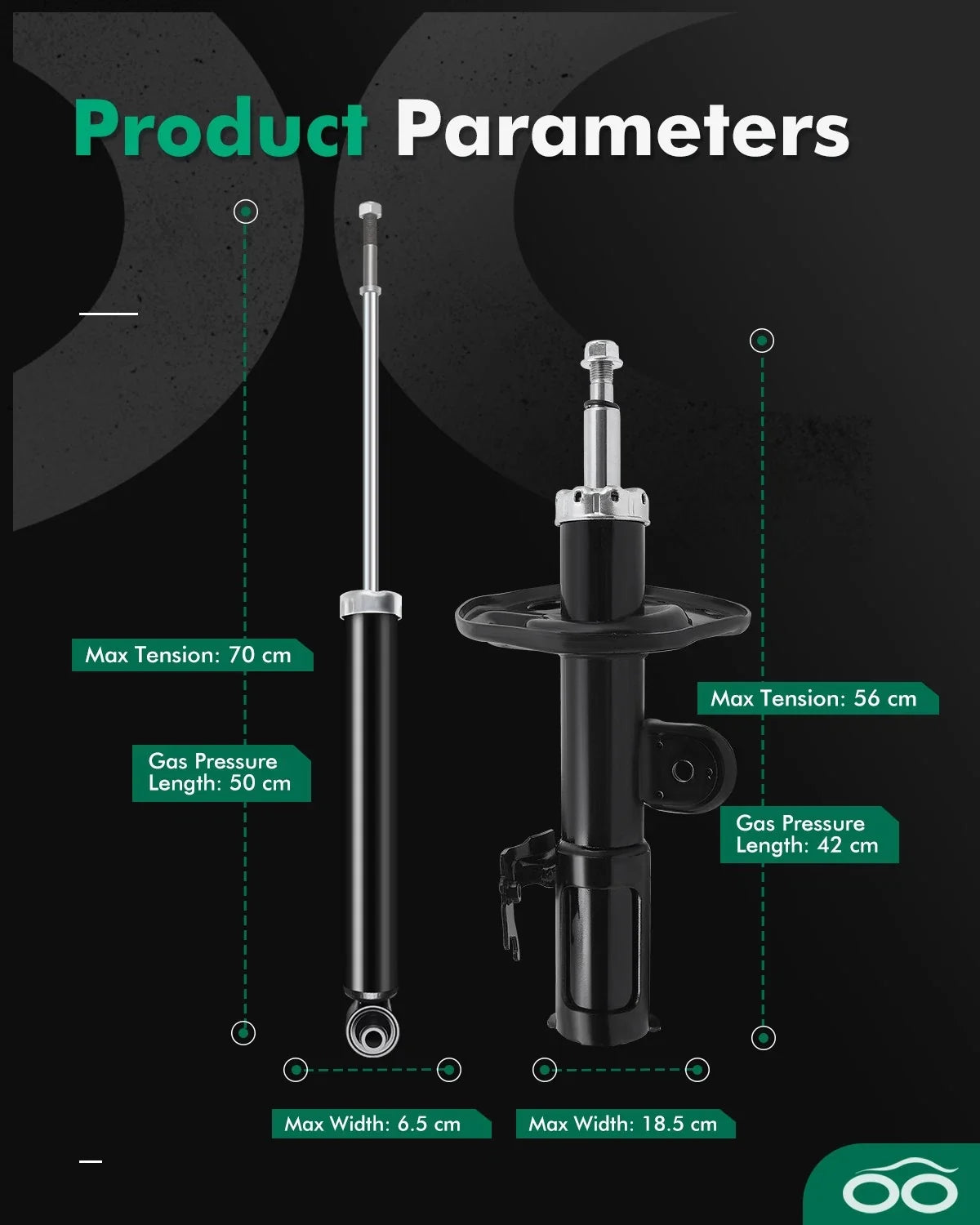4x Suspension Shock Strut for Scion xB (2008–2015)