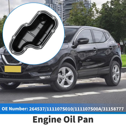 1 Pc Engine Oil Pan No.111107S010 for Nissan Pathfinder (2008–2012) Steel Black