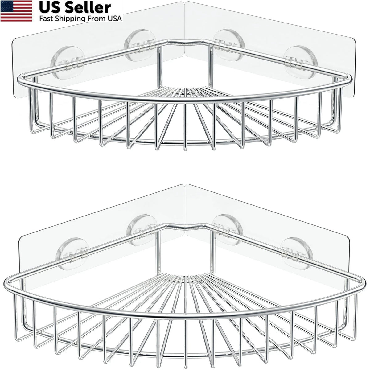 2X Corner Shower Caddy for Smartake (SUS304, 8.7 x 2.0 Inches)
