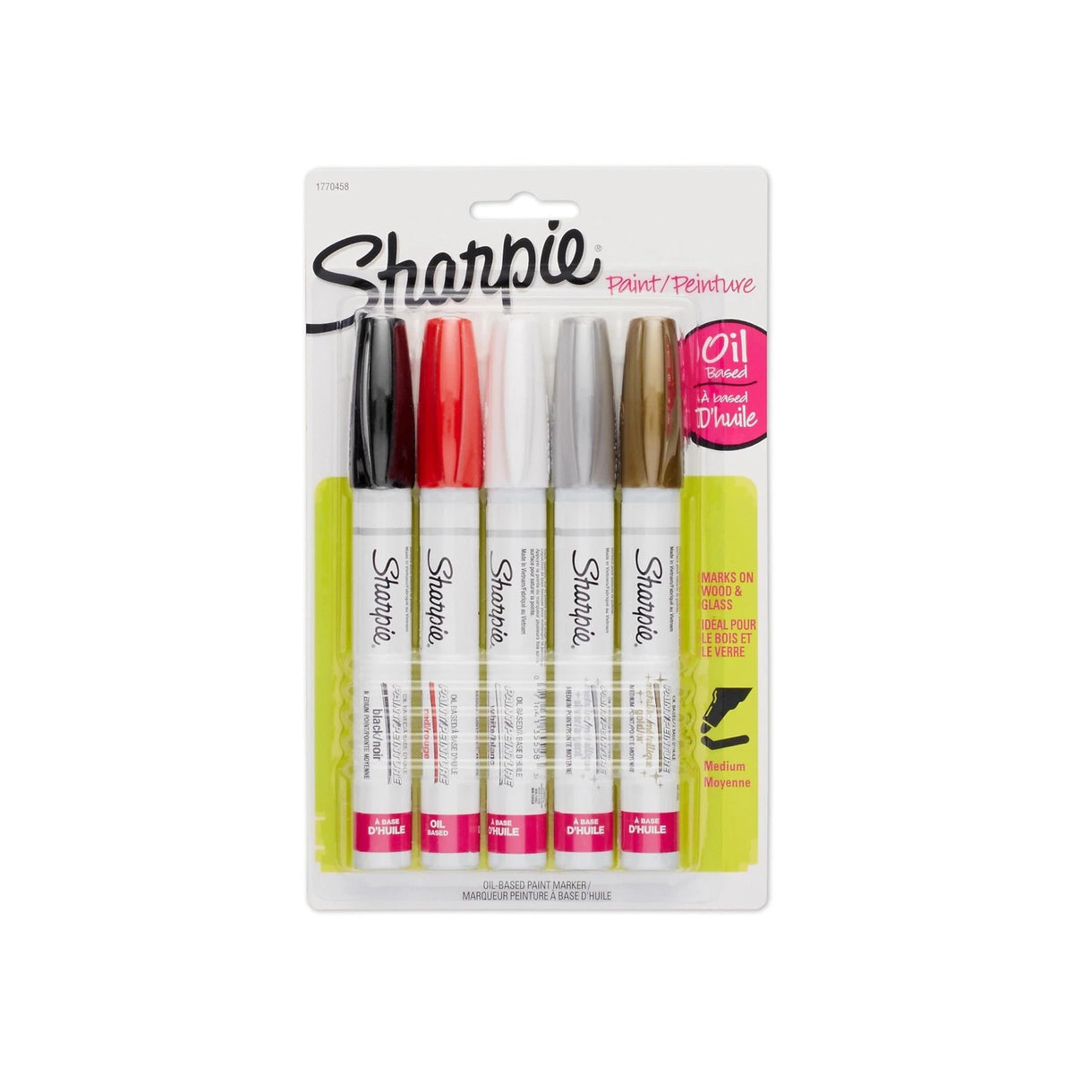 1 Count Sharpie Oil-Based Paint Marker for Assorted & Metallic (Pack of 5)