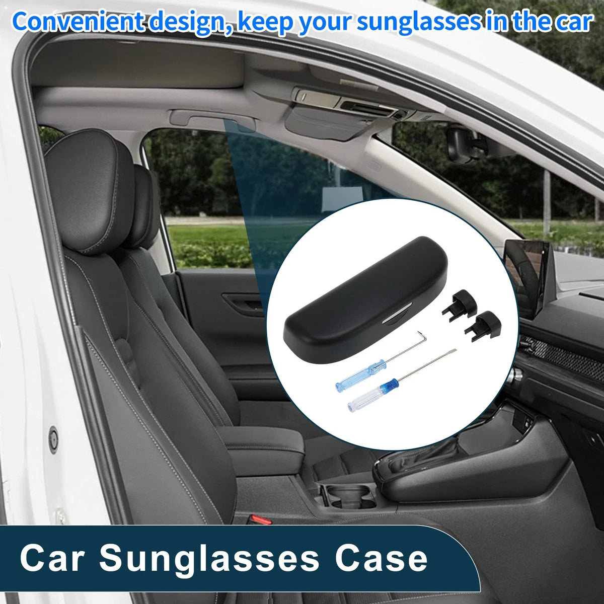Sunglasses Case for Toyota Yaris Cross (2020–2024) Black Set of 1
