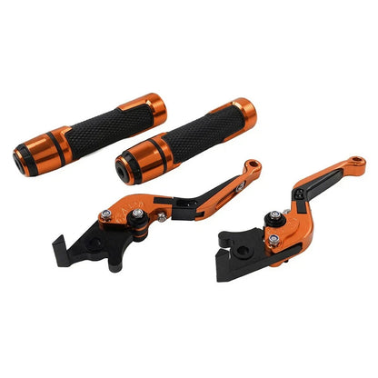 Folding Extendable Brake Clutch Levers for Kawasaki ZX14R (2006–2023) - Orange