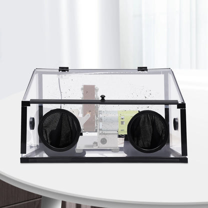 Electric Grinding Table Polisher Dust Box with LED and Fan for