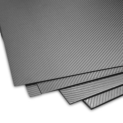2X Carbon Fiber Sheets for Automotive Use (200 x 300 x 1 mm, Matte Black)