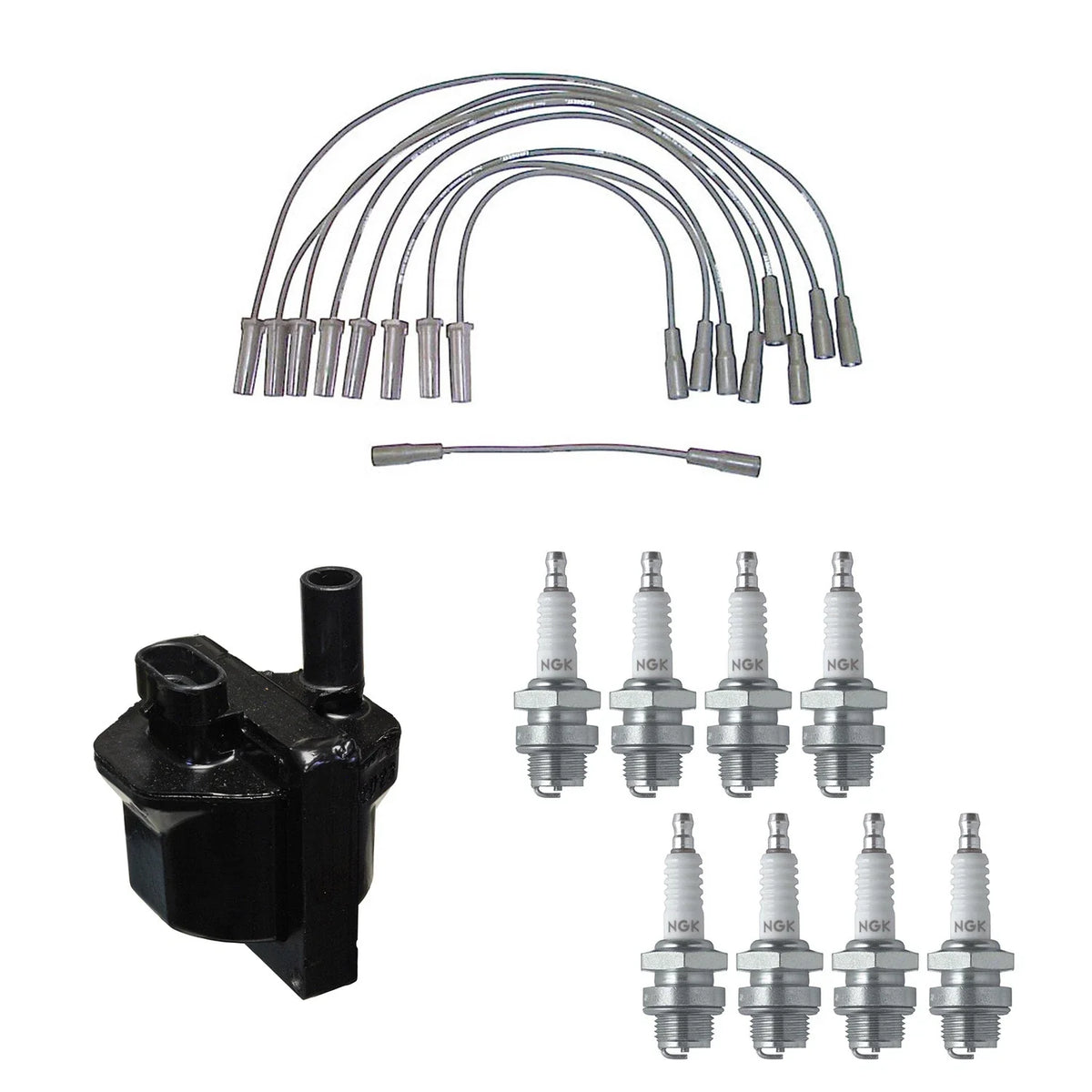 Denso Ignition Coil Wires & NGK Platinum Spark Plugs Kit for C3500 (1996–2000)