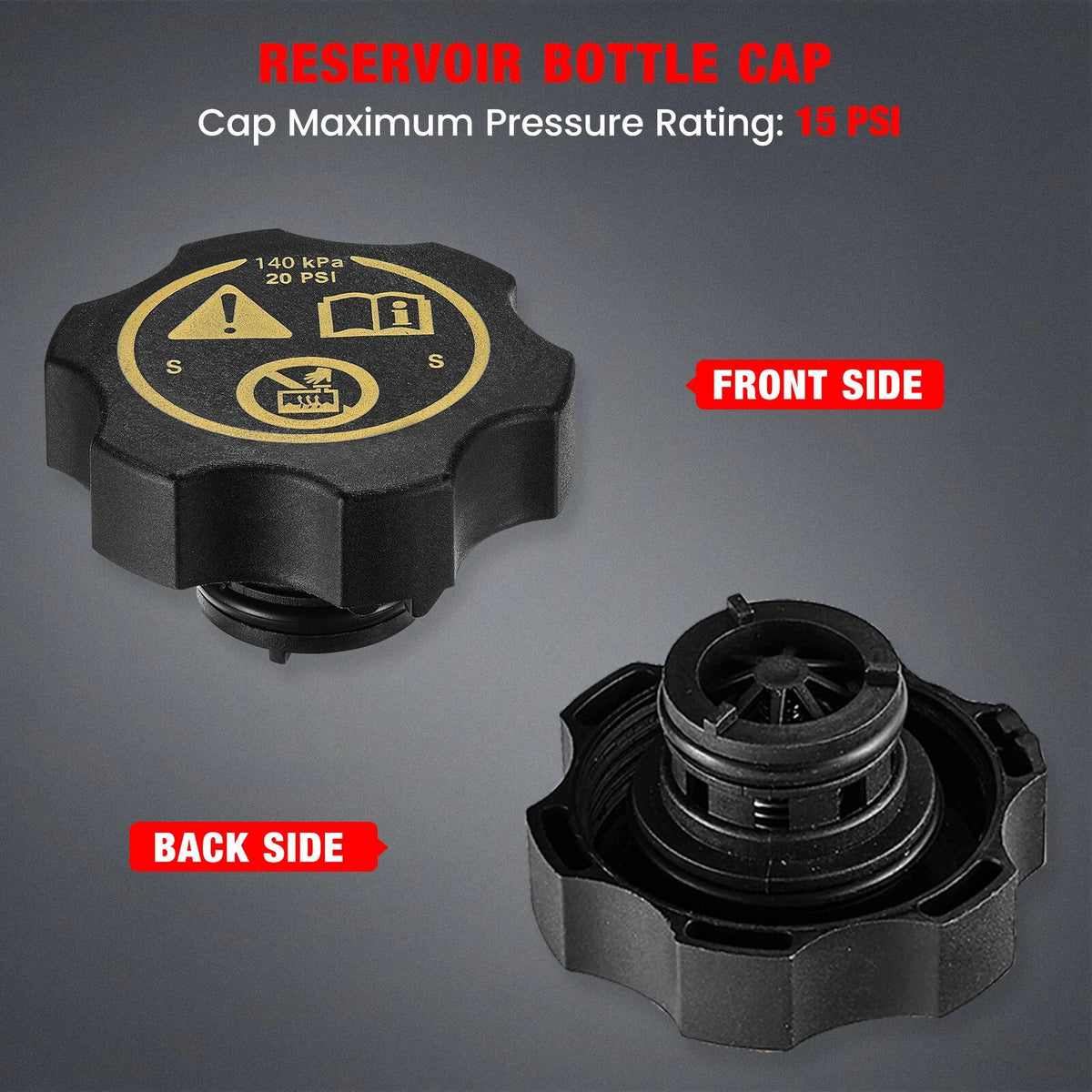 Coolant Reservoir Expansion Tank for Chevy Silverado 1500 (2014–2017) W/ Cap
