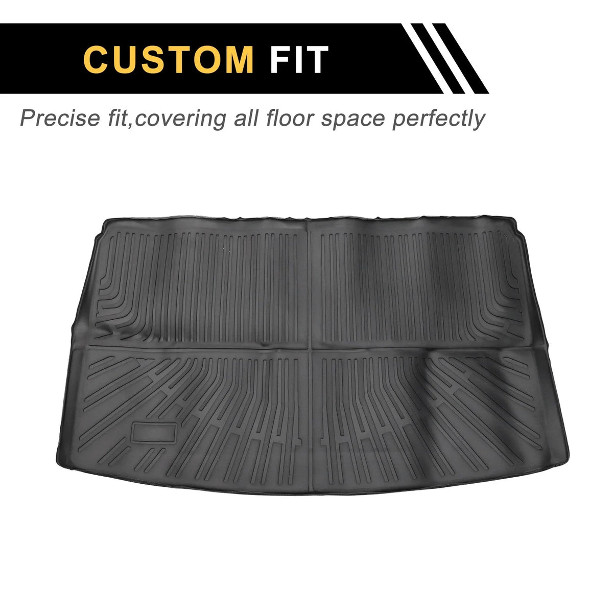 Cargo Liner Rear Trunk Mat for Ford Expedition (2018–2024) TPE Stripe Pattern