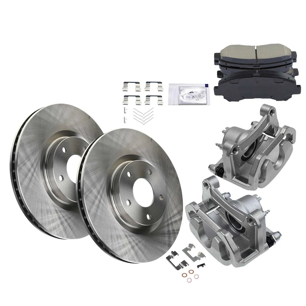2X Brake Kit With Calipers Front for Nissan Maxima (2009–2014, 2016–2018) - 18103617, R31527, P1374, BK7129116