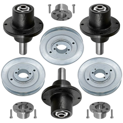 61" Deck Spindle & Pulley for Scag SMWC-61A STWC61A-27CV (SD1913+PY3343+MX1073)