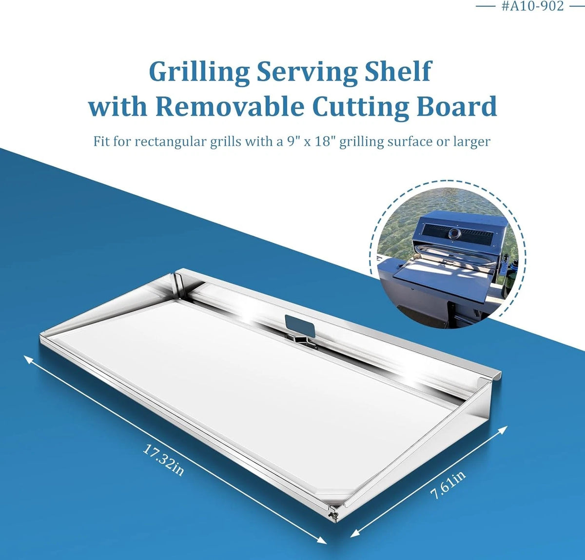 Magma Rectangular Grills A10-902 Serving Shelf with Removable Cutting Board